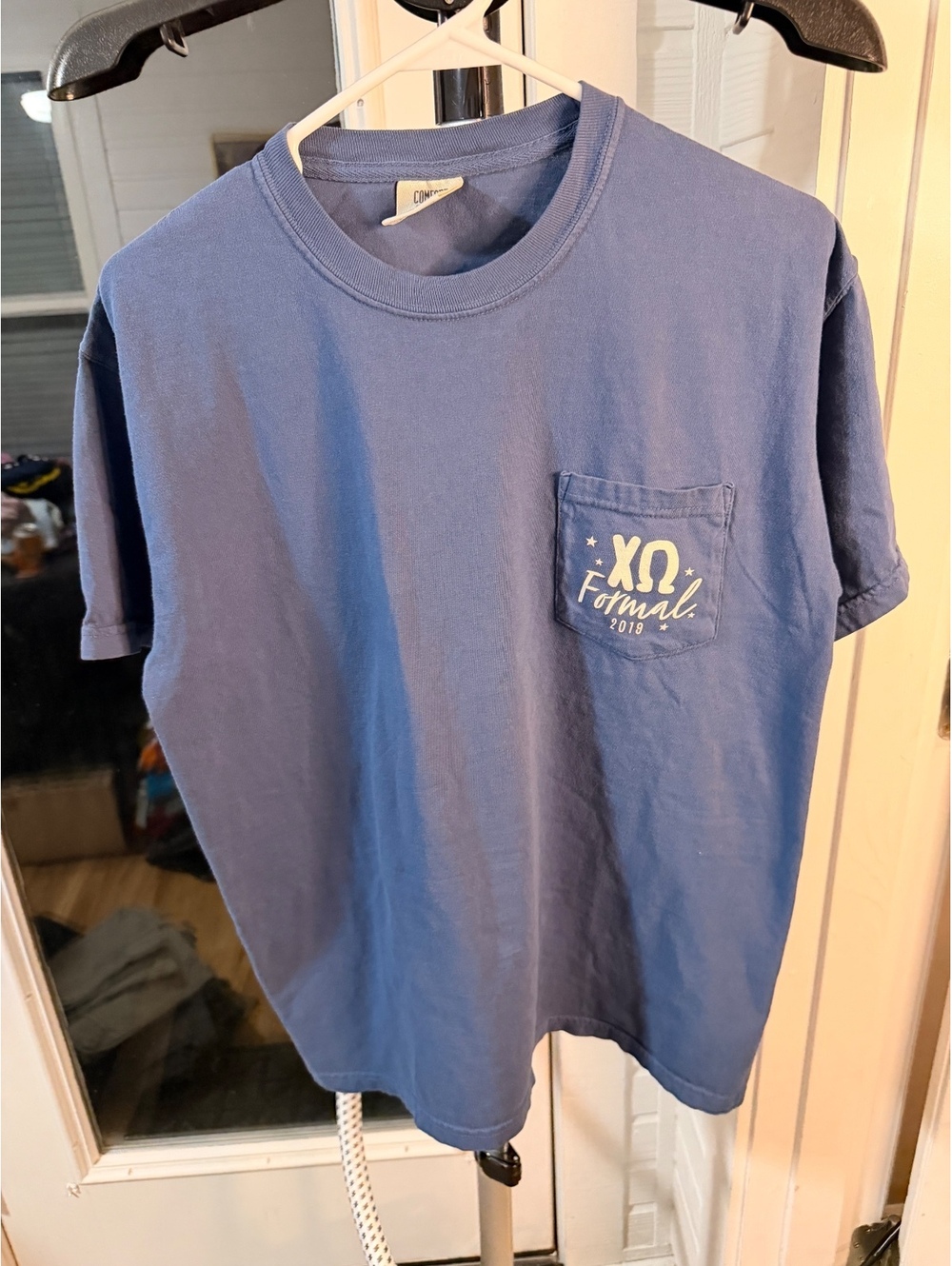 Comfort Colors Chi Omega Formal Blue T Shirt